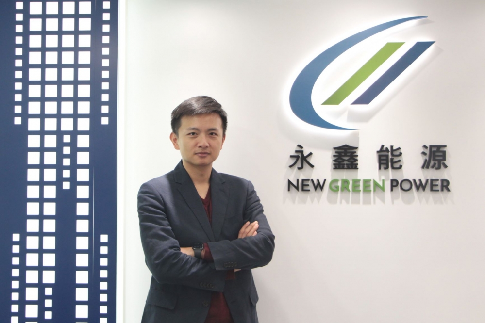 永鑫能源董事長暨總經理湯孟翰。（邱家琳攝）
